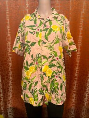 Old Navy Tropical Button Up Shirt Small